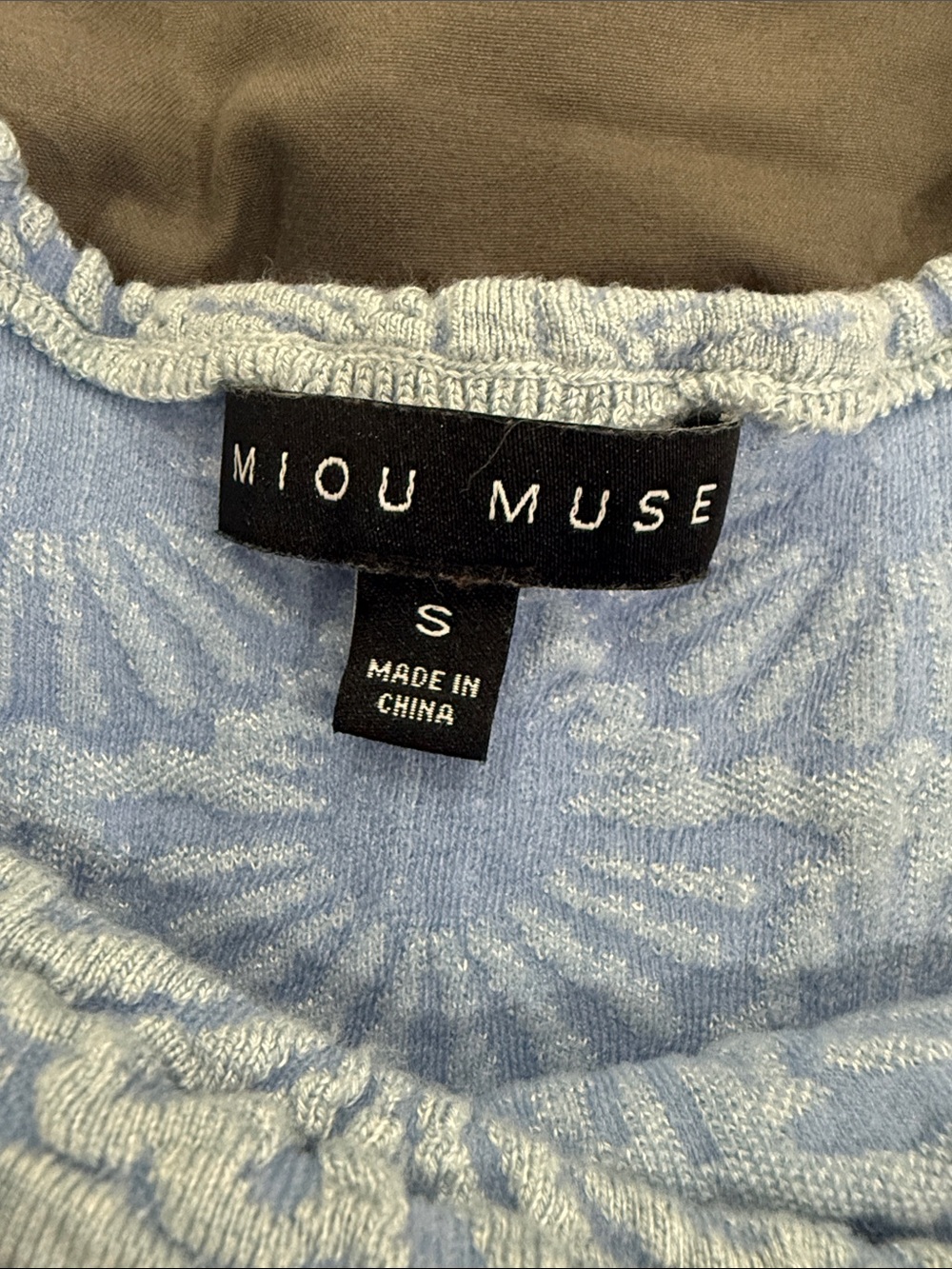 Miou Muse Light Blue Textured Shell Tank - Picture 3 of 4
